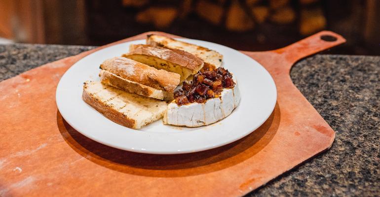 Plate of bread and cheese