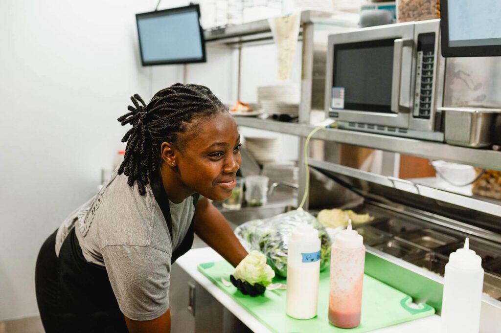 restaurant kitchen staff member