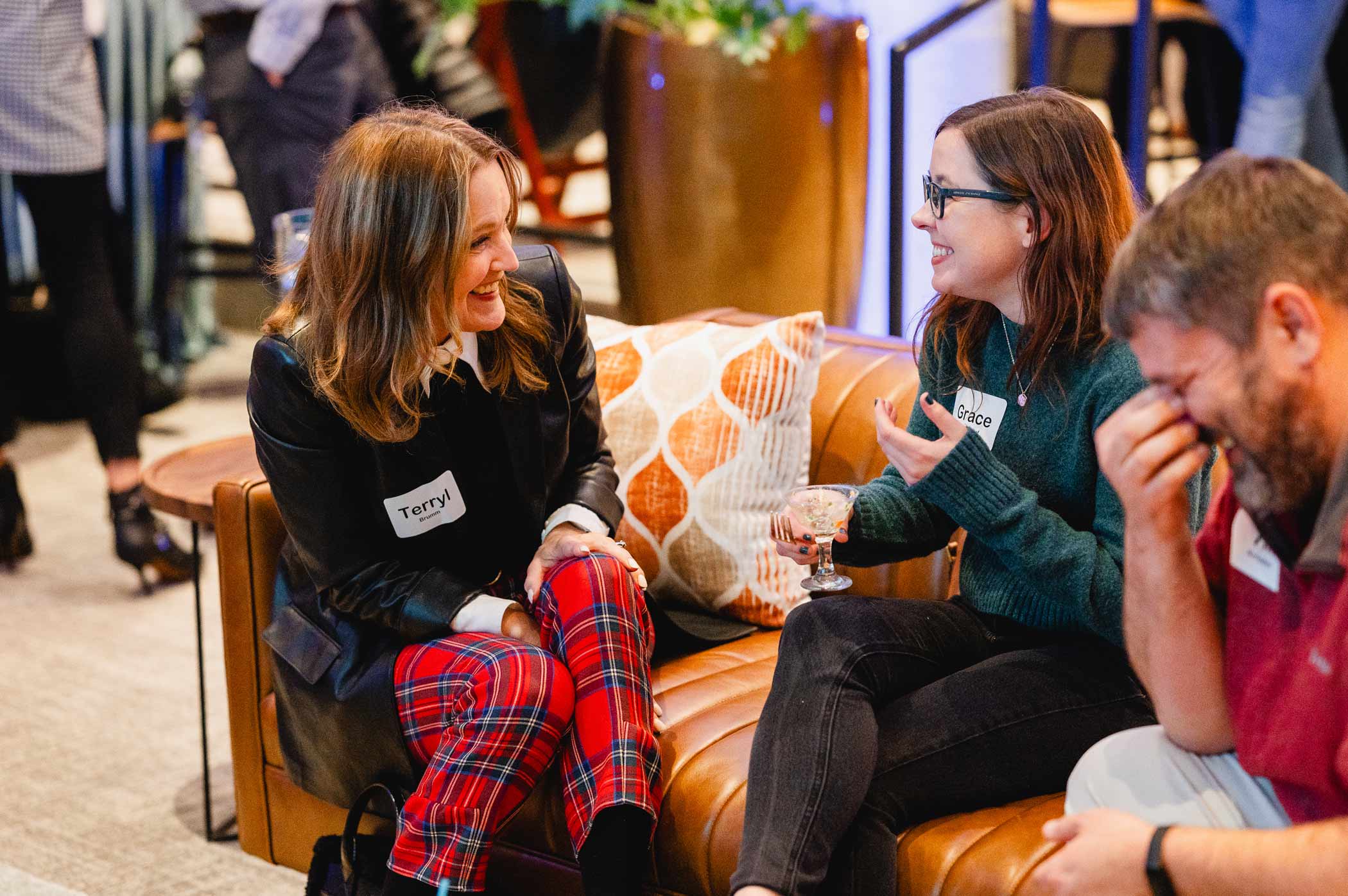 People talking and laughing